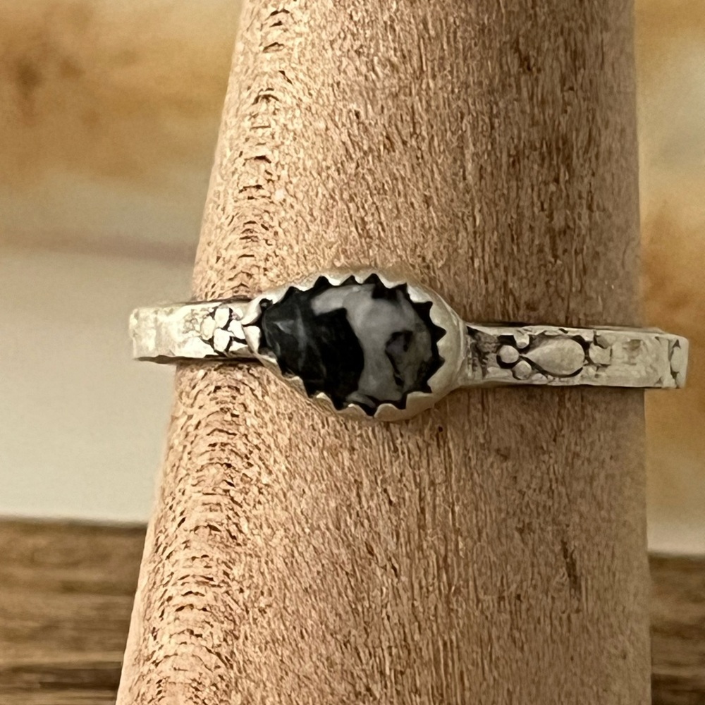 Solid 925 Sterling Silver Matte Finish White Buff… - image 8